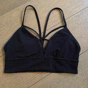 lululemon Black strappy bra top size 8